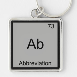 Porte-clés Ab - Abréviation Symbole de l'élément de chimie dr