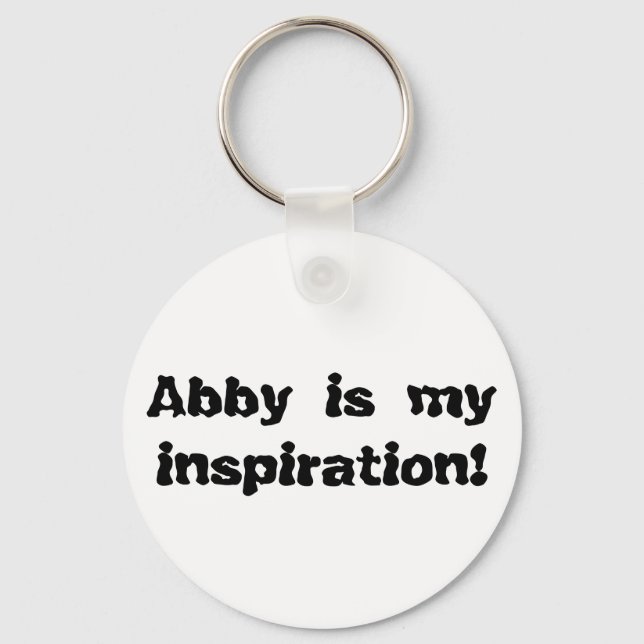 Porte-clés Abby est mon inspiration (Recto)