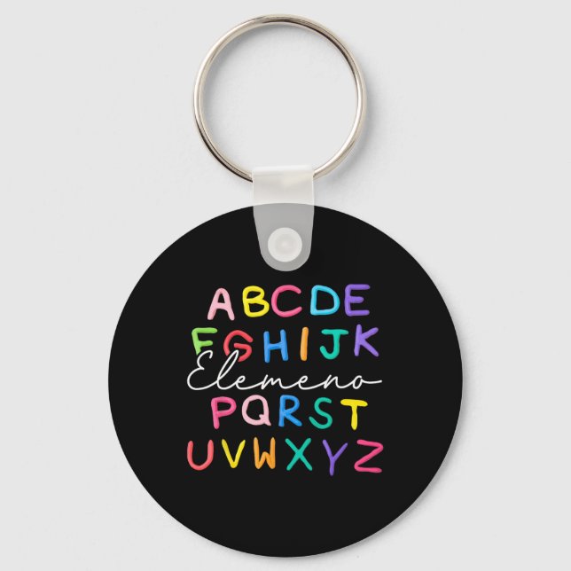Porte-clés Abc Elemeno Professeur de maternelle Garçon Fille  (Recto)