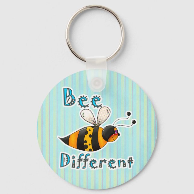 Porte-clés Abeille Bourdon Tachetée Différente (Recto)