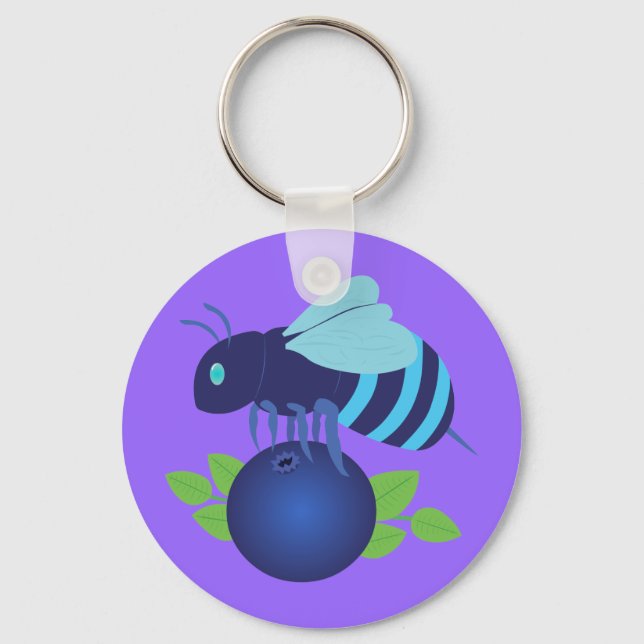 Porte-clés Abeille de bleuet (Recto)