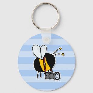 Porte-clés abeille de travailleur - photographe