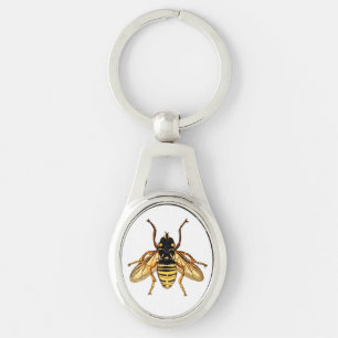 Porte-clés Abeille jaune vintage de miel