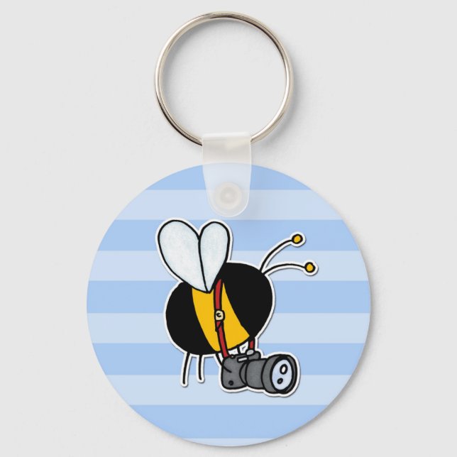 Porte-clés abeille ouvrière - photographe (Recto)