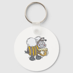 Porte-clés abeille serrant du miel