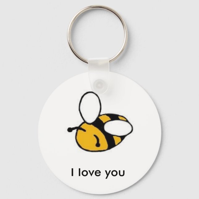 Porte-clés abeilles je t'aime (Recto)