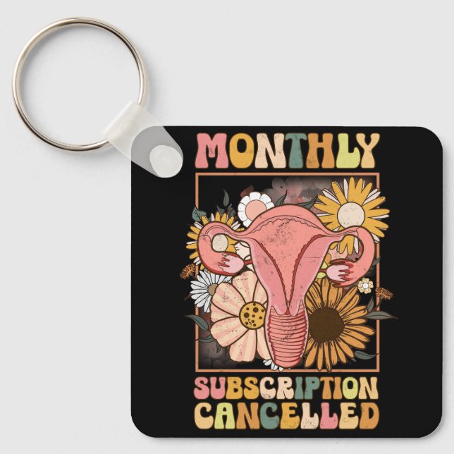 Porte-clés Abonnement mensuel annulé Uterus support Hyst (Recto)