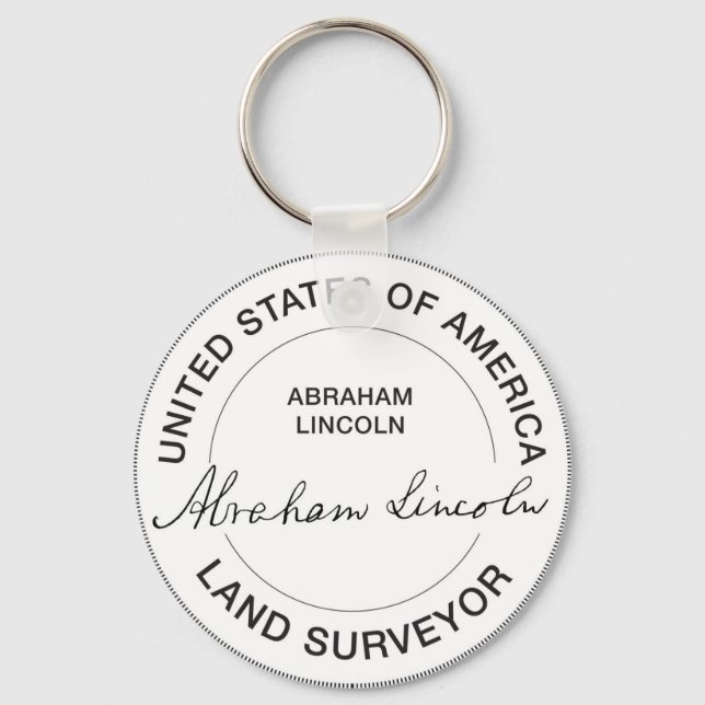 Porte-clés Abraham Lincoln US Land Surveyor Seal (Recto)