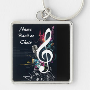 Porte-clés Abrégé sur musical note de fissure