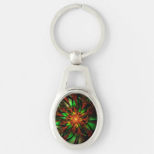 Porte-clés Abstract fractal flower design