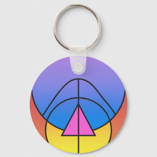 Porte-clés Abstract Geometric Circles Line Colorful Poster