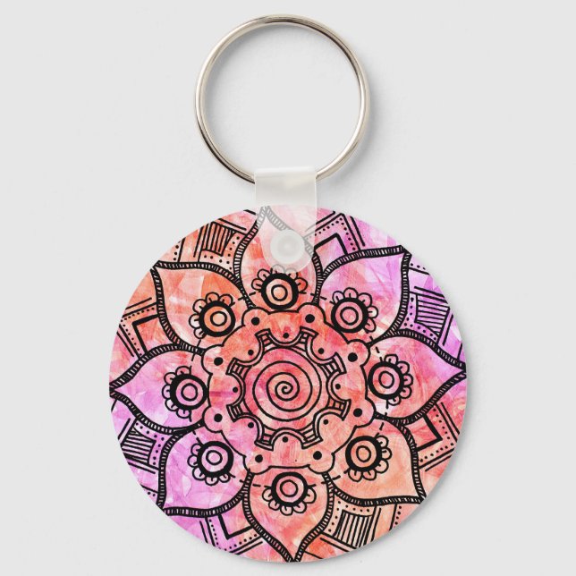 Porte-clés Abstract Mandala Keychain (Recto)