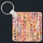 Porte-clés Abstract Modern Wildflower Floral Botanical Garden<br><div class="desc">A vibrant abstract floral garden with playful wildflowers,  soft botanical shapes,  and expressive textures.</div>
