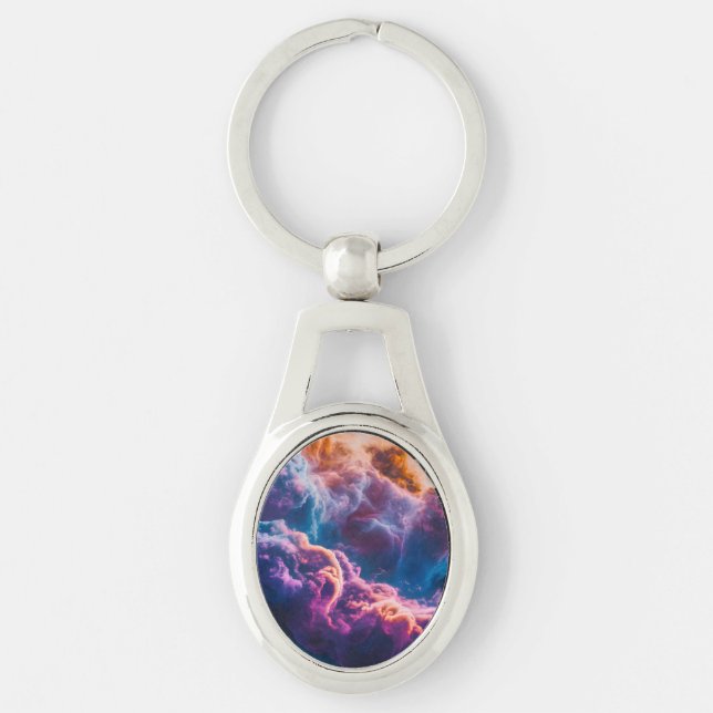 Porte-clés Abstract Space Nebula Art - Colorful Cosmic (Devant)