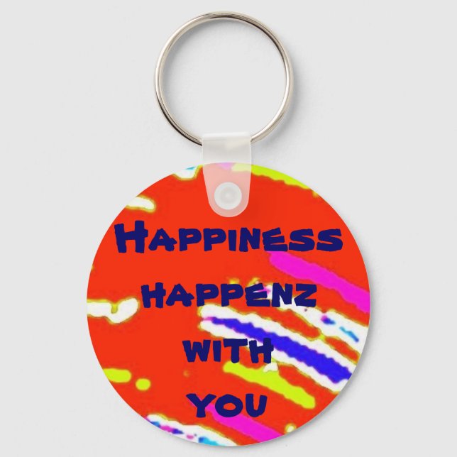 Porte-clés "Abstraction 'n "happiness* happenz avec toi" (Recto)