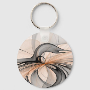 Porte-clés Abstrait Anthracite Grey Sienna Art moderne fracta