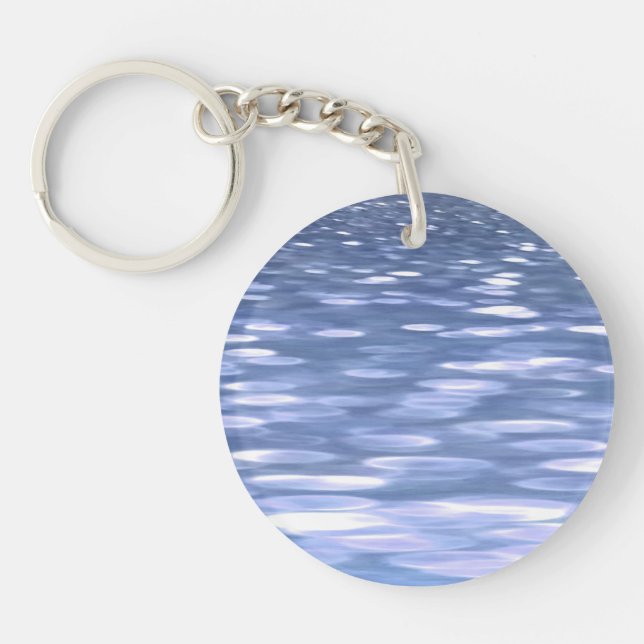 Porte-clés Abstrait n° 3 : Brillant bleu poudre (Devant)