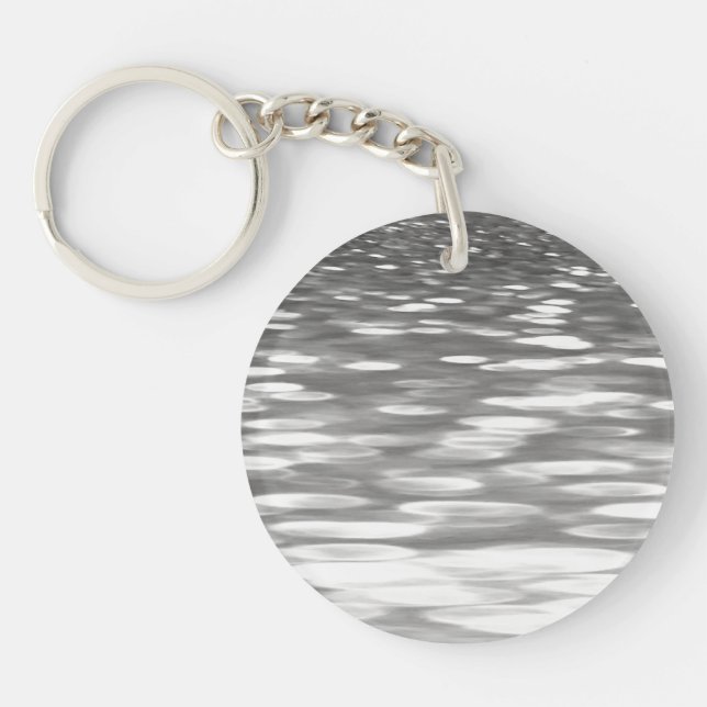 Porte-clés Abstrait n° 3 : brillant gris argenté (Devant)