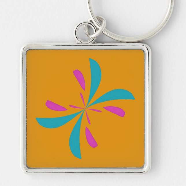 Porte-clés Abstrait simple Motif de vol papillon (Devant)