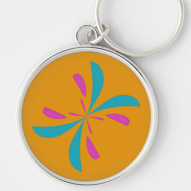 Porte-clés Abstrait simple Motif de vol papillon (Devant)