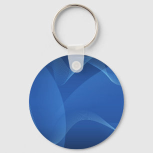 Porte-clés abstrait Vagues Bleues
