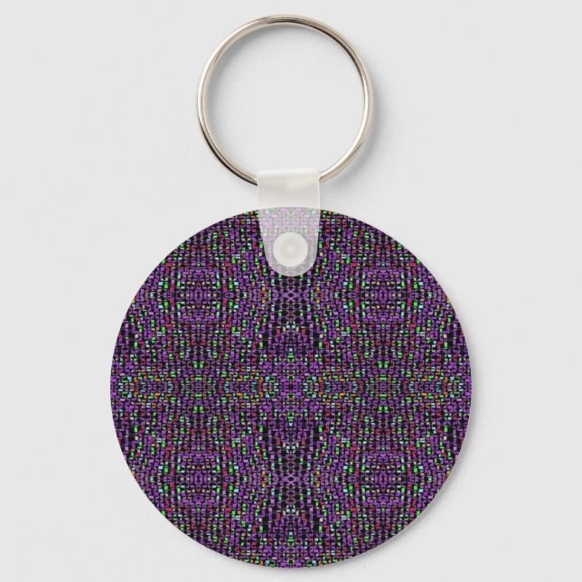 Porte-clés Abstrait vert foncé-violet (Recto)