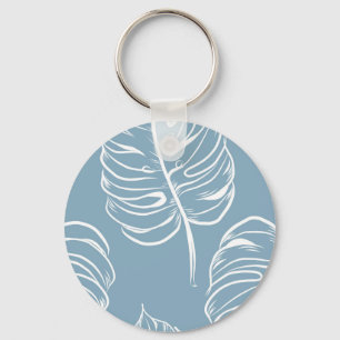 Porte-clés Abstraite Feuille Tropicale : Verdure transparente