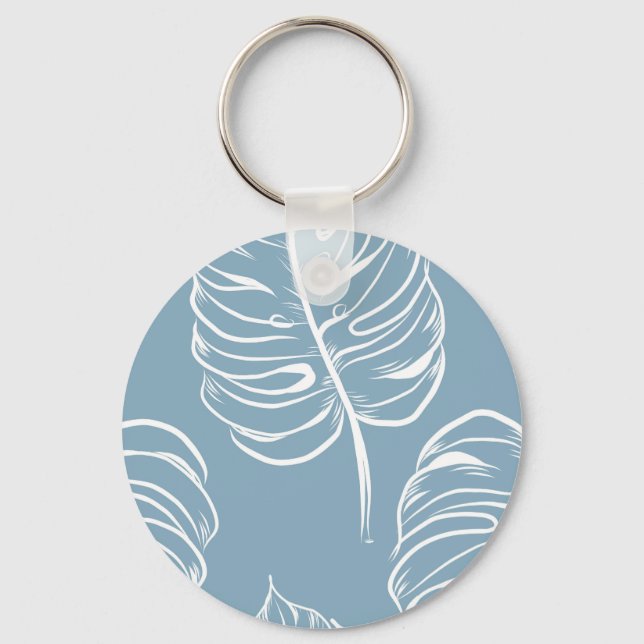 Porte-clés Abstraite Feuille Tropicale : Verdure transparente (Recto)