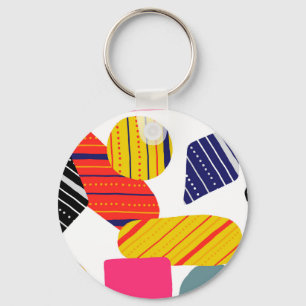 Porte-clés Abstraite main dessinée, motif élégante.
