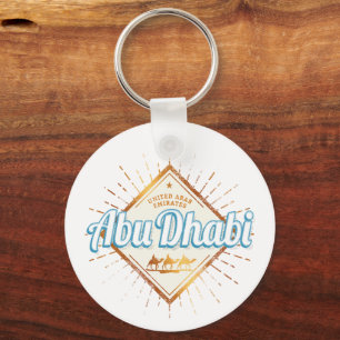 Porte-clés Abu Dhabi Émirats arabes unis Design Vintage des É