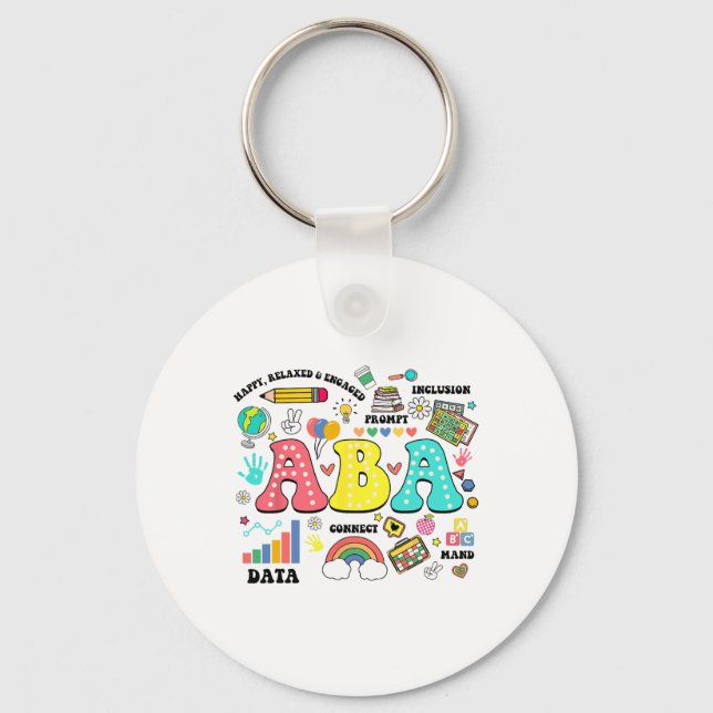 Porte-clés Aby Thérapiste Comportement Analyste Autisme Théra (Recto)