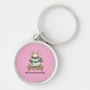 Porte-clés Accessoire Rose Génie Créatif Bouledogue Français