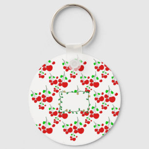 Porte-clés Accessoires personnalisables à motif cerise rouge 