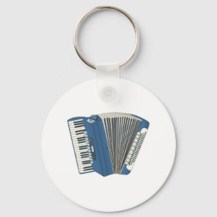 Porte-clés accordéon bleu