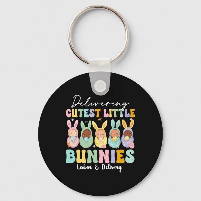 Porte-clés Accouchement Des Lapins Les Plus Mignons Travail E (Recto)