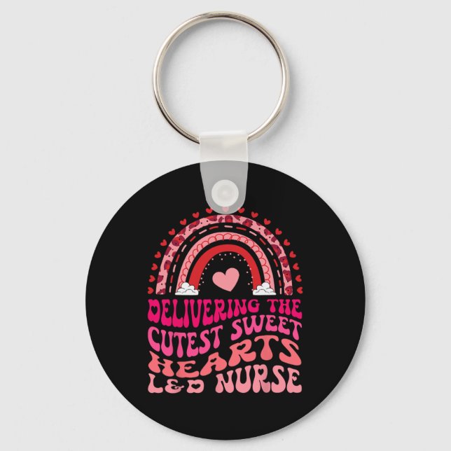 Porte-clés Accouchement Des Plus Mignons Cœurs Sucrés Travail (Recto)