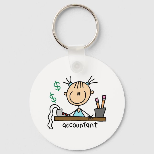 Porte-clés Accountant Stick Figure (Recto)