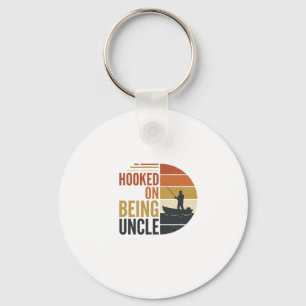 Porte-clés Accro à être Oncle Pêche Graphique Vintage_1