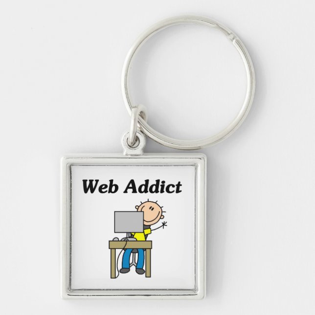 Porte-clés Accro du Web (Devant)