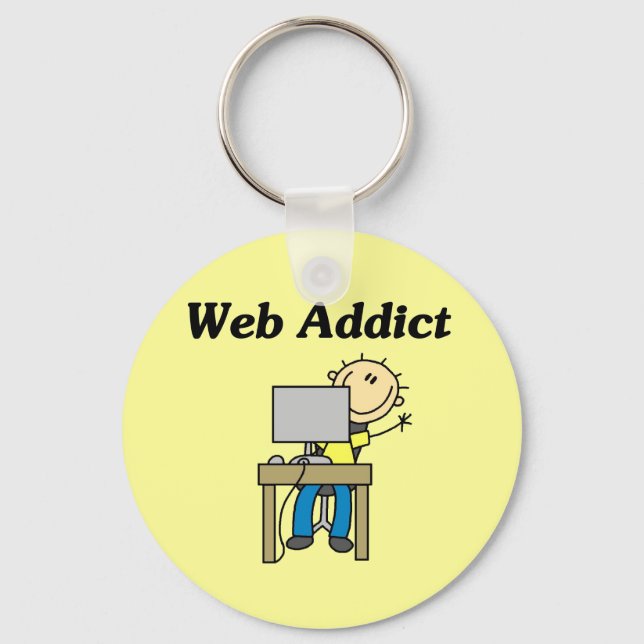 Porte-clés Accro du Web (Recto)
