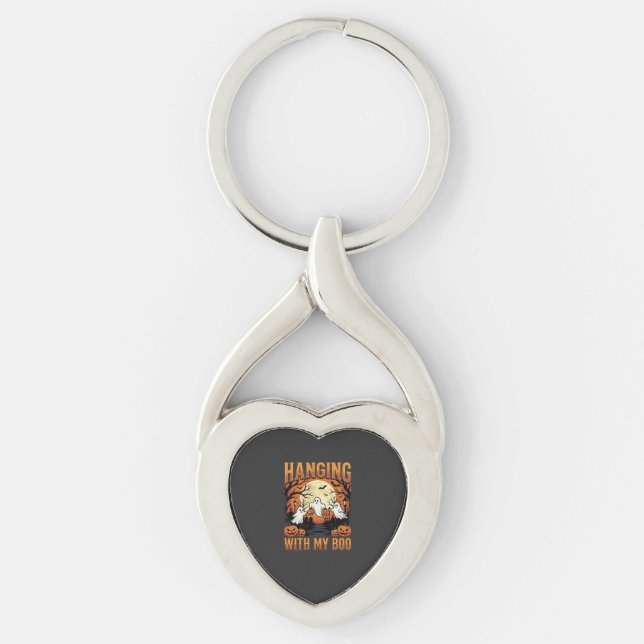 Porte-clés Accrochage Avec Mon Chéri Design De Fantôme D'Hall (Devant)