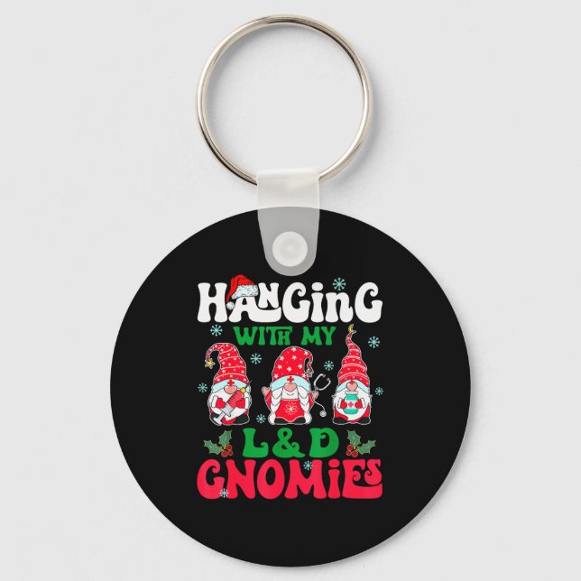 Porte-clés Accroché avec mes Gnomes de maternité Gnome infirm (Recto)