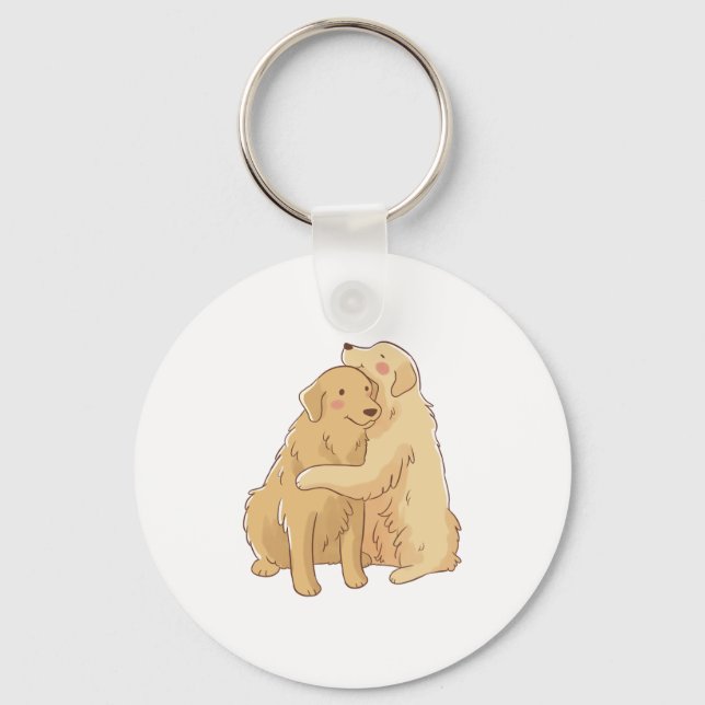 Porte-clés Accroche de Golden Retriever (Recto)
