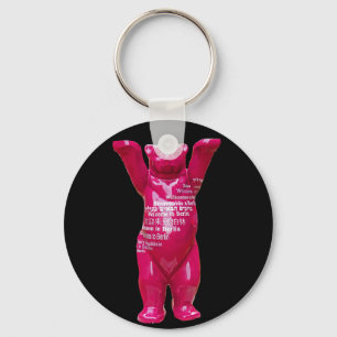 Porte-clés Accueil à l'ours de nounours de Berlin, dos noir