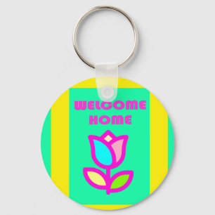 PORTE-CLÉS ACCUEIL ACCUEIL PORTE - CLÉ DE DESIGN PURPLE ET JA