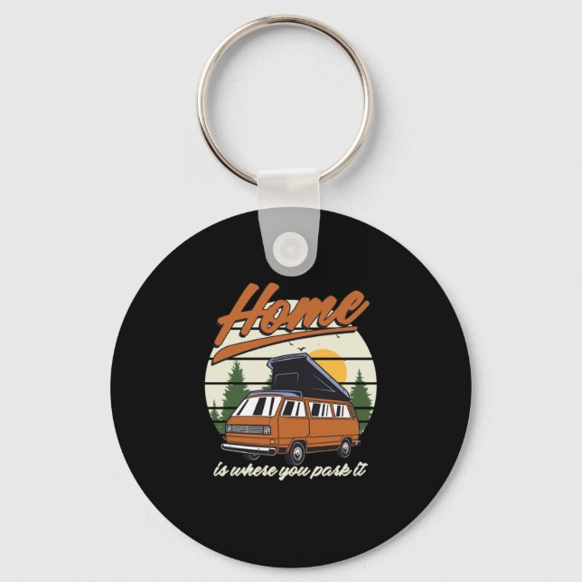 Porte-clés Accueil C'Est Là Que Vous Garez C Camping Camper T (Recto)