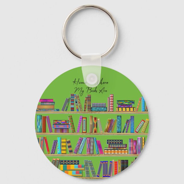 Porte-clés Accueil où sont mes livres (Recto)