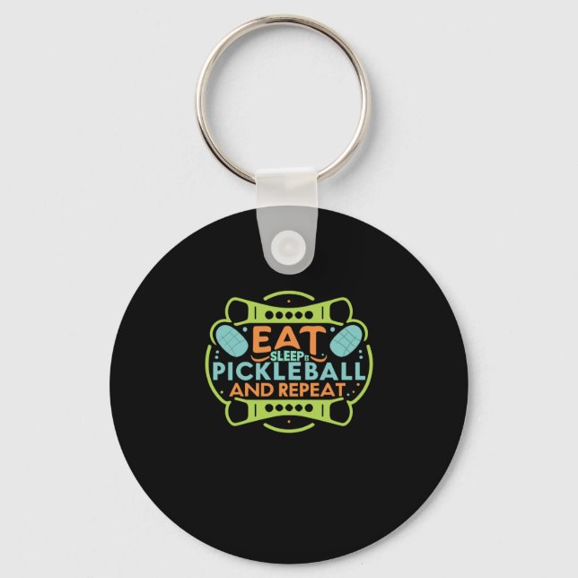Porte-clés Ace Court avec Pickleball (Recto)
