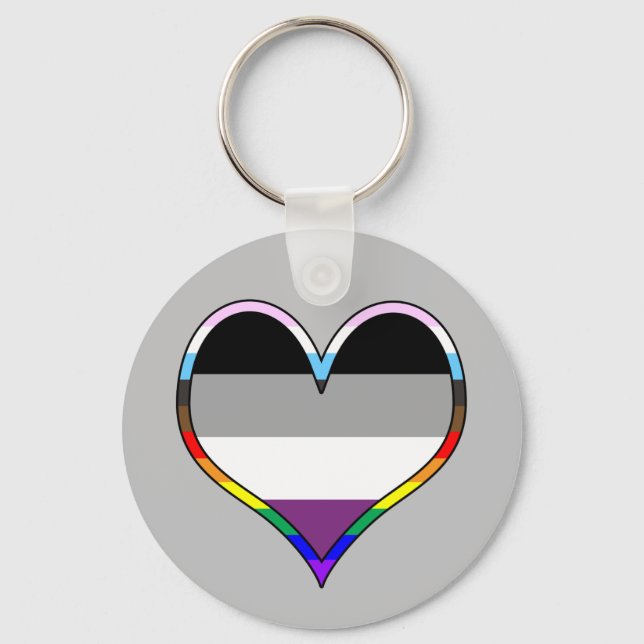 Porte-clés Ace Pride Heart Keychain (Recto)