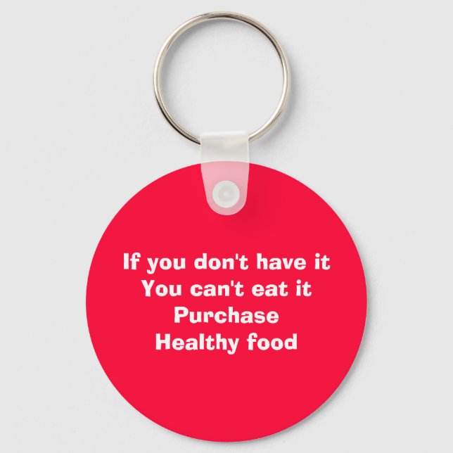 Porte-clés Acheter des aliments sains (Recto)